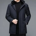 thumbnail image 2 of Chaqueta de plumón de invierno YXL-853 de longitud media para hombre, forro interior grueso, cálido y extraíble, sin gorro, abrigo informal, 2 of 5