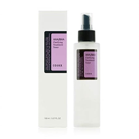 COSRX AHA/BHA Treatment Toner 5.07 fl.oz/ 150ml, Facial Exfoliating Spray for Whiteheads, Pores, & Uneven Skin, Korean Toner, Not Tested on Animals, No Parabens, No Sulfates, Korean Skin Care
