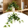 thumbnail image 3 of Artificial Pothos Plants with Pots, Realistic Hanging Plants in Plastic Pots, Indoor and Outdoor Decor for Home, Shelves, Bathrooms, Kitchens, and Desktop Floral Arrangements, 3 of 10