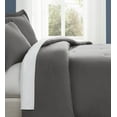 thumbnail image 3 of Brooklyn Loom Essential 100% Cotton Washed Softness 3-Piece King Comforter Set in Grey, Solid Color, OEKO-TEX Certified, 3 of 10
