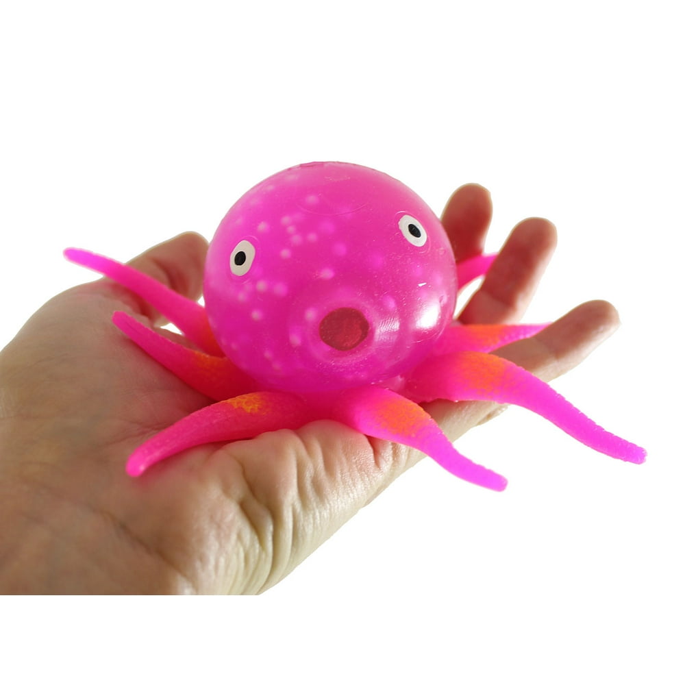 (PINK) Gel Octopus Stress Ball Squishy Toy Sensory Fidget Walmart