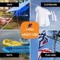 thumbnail image 5 of Tent Line Nylon Rope - 100 Ft Rope - White Reflective Nylon Cord for Guyline - Camping Rope, Tent Tie Downs, Guy Lines for Camping Tarp - Tent Accessories & Cordage for Outdoor Shelter 6 Pack, 5 of 7