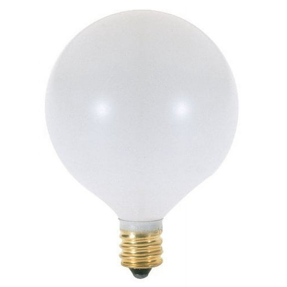 Satco G16.5 Incandescent Decorative Light Bulb - 25W Candelabra Base - Satin White