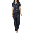 thumbnail image 2 of LANBAOSI Womens Pajama Set Short Sleeve Love Heart Print Comfy Button Down Shirt and Pants 2Pcs Sleepwear, Size M, 2 of 6