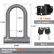 thumbnail image 3 of Candado para bicicleta Sportneer con arco de 17 mm, resistente, tipo U, 3 of 6