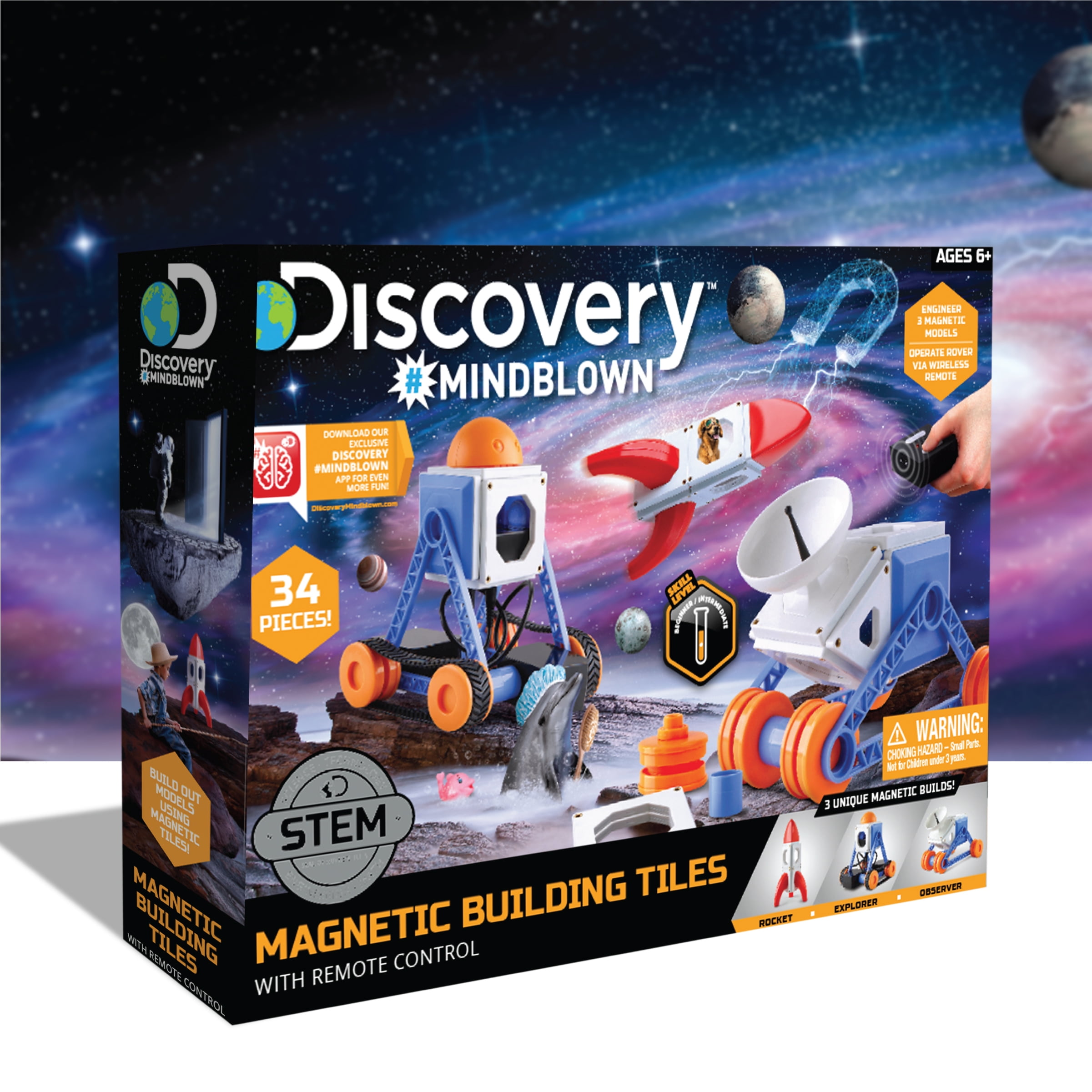 discovery mindblown magnetic tile set