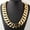 Gold, variant on Heavy Strong 32mm Silver /Gold Plated Cuban Link Chain Stainless Steel Necklace-Silver-26 in