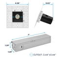 thumbnail image 5 of LUXRITE 1-Inch LED Trimless Spotlight with J-Box, Black Interlocking Trim, 5CCT, 7W, 500LM, CRI90, 38, Dimmable, 6 Pack, 5 of 7