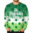 thumbnail image 3 of UVEASISHA St. Patrick's Day Long Sleeve Shirts for Men Fashion Letter Clover Print T-Shirt Comfy Casual Crewneck Pullover Holiday Fancy Graphic Tees Green XXL, 3 of 10