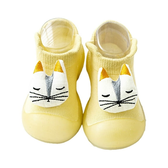 Otqutp Little Kid Lightweight Sneakers Toddler Girl Boy Shoes Sock Animal Decoration for 0 To 4 Years Breathable Soft Sole Shoes