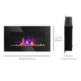 thumbnail image 3 of HOMCOM 1500W Electric Fireplace Heater, 28.5" in Wall Recessed, 7 Color Light Wall Mounted Heating, 3 of 10