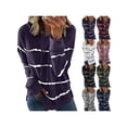 thumbnail image 3 of Gvmfive Women Long Sleeve Stripe Hoodies Pullover Loose Tops, 3 of 5