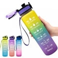 thumbnail image 5 of Clearance! EQWLJWE 32 oz Water Bottle with Time Marker | BPA Free | Leak Proof | Measures How Much Water You Drink | Best Water Bottle to Stay Hydrated All Day, 5 of 9