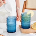 thumbnail image 4 of Juego de 6 vasos para beber HomeVogue Hobnail Blue, 450 ml, 4 of 7