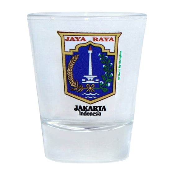 Jakarta Indonesia Coat Of Arms Shot Glass