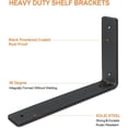 thumbnail image 5 of Heavy Duty Shelf Brackets 10 Inch, 8 Pack Floating Shelf Brackets, L Wall Shelf Bracket for DIY Decorative with Mounting Hardware, 5 of 5