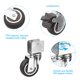 thumbnail image 4 of Ruedas giratorias Uxcell de 2" con soporte en U de 5/8", paquete de 4, ruedas giratorias silenciosas con carga total de 165 lbs para muebles, 4 of 6