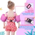 thumbnail image 5 of Gogokids Kids Swim Vest, Floaties for Girls and Boys 20-30-40-50 pounds, Pool Floats Jackets with Water Wings and Shoulder Strap for 2-6 Children，Butterfly Purple, 5 of 8
