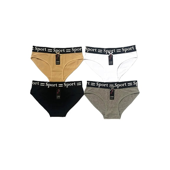 Women's 12 Pack Classic Cotton Soft Stretch Colorful Sport Athletic Briefs (M)