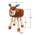 thumbnail image 5 of AC Pacific Children's Woven Deer Ottoman Stool with Wooden Legs, Brown, 5 of 9