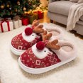 thumbnail image 4 of Pantuflas Térmicas Planas Reno Peludas Zapatos Casa Cálidos Y Sin Cordones Felpa Alce Navideño Cómodas Antideslizantes para Otoño E Invierno, 4 of 9
