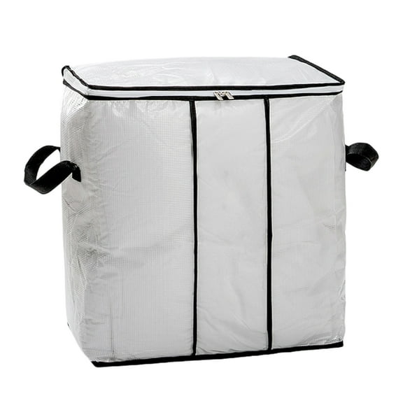 MERILER Clothing Storage Bag with Reinforced Handle and Zipper, Transparent Design, Foldable and Machine Washable, Ideal for Travel and Home Organization.