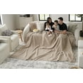 thumbnail image 2 of Mina Victory Lifestyle Woven Chenille Oversized Indoor Throw Blanket 70" x 103" Beige, 2 of 9