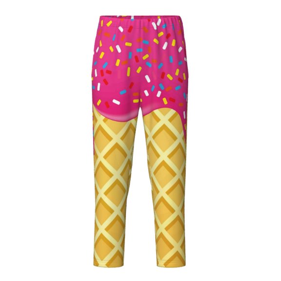 Hirioo Red Ice Cream for Teenagers' Pajama Pants Womens Lounge Pants with Pockets Pj Bottoms Pants for Men-XS(5-6)