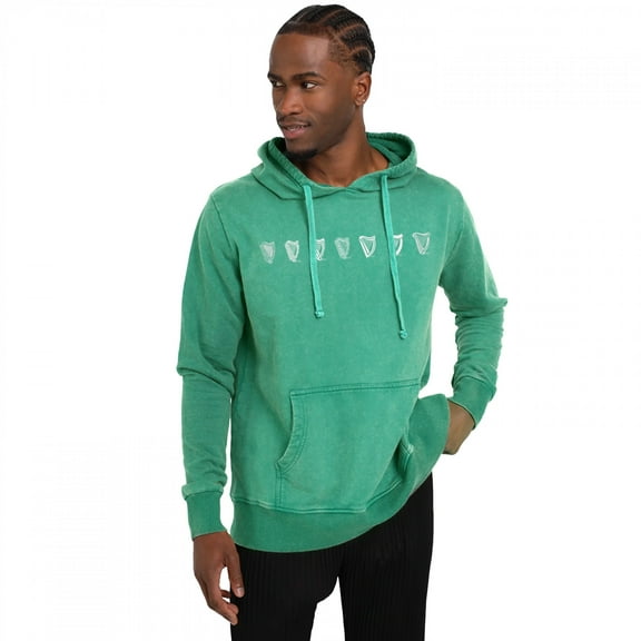 Guinness Logo Evolution Green Colorway Pullover Hoodie-3XLarge