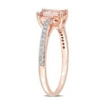 thumbnail image 4 of Gem & Harmony 7/8 Carat (Ctw) Morganite Ring in 10K Rose Pink Gold with Diamonds for Women, 4 of 6