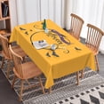 thumbnail image 2 of Duangreer Orange Halloween Rectangle Tablecloth, Bat Spider Web Print, Waterproof Wrinkle Resistant Table Cover for Party Picnic Indoor Outdoor Decor, 60 x 120 Inch, 2 of 6