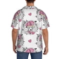 thumbnail image 5 of Wukai Cartoon Poodle Dog Men's Casual Short-Sleeve Button Down Shirt - Lightweight Summer Dress Shirt for Daily Wear-Large, 5 of 7
