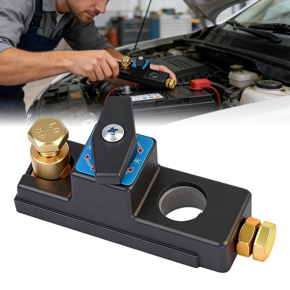 Car Battery Disconnect Switch with Pure Copper Twist Knob for 12V/24V, Auto Cut Off Switch