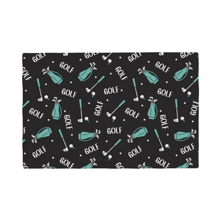 

Placemats Set of 4 Golf Bags And Balls Place mats for Dining Table Indoor/Outdoor Cute Heat Resistant Washable Table Mats(18 x 12 )
