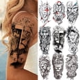 thumbnail image 2 of Tatuaje Temporal Impermeable Hombres Mujeres Falso Pegatina Lobo León Tigre, 2 of 4