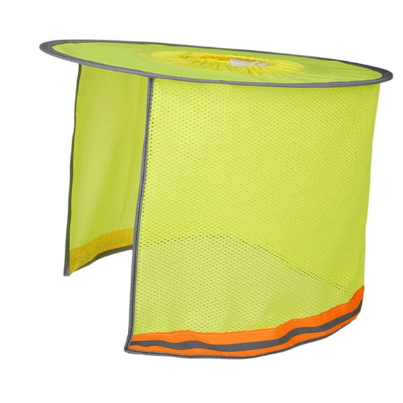 Accesorios de visor de sombrero duro Cubierta de sombrilla para el cuello para ciclismo de jardinería de pesca Amarillo