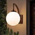 thumbnail image 6 of 14" Outdoor Globe Wall Sconce with Frosted Glass, E26 Socket, 6 of 10