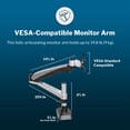 thumbnail image 4 of Brazo para monitor Vari Single, soporte VESA único, 27", ajustable, 9 kg, 4 of 6