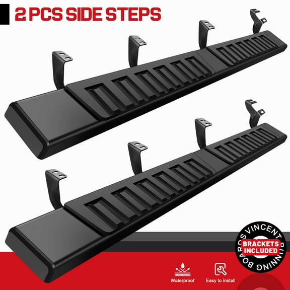 For 2022-2025 Toyota Tundra CrewMax 6" Side Step Nerf Bar Running Boards BLK H