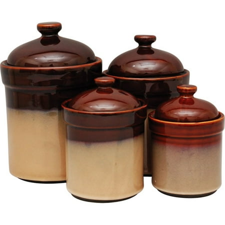 brown kitchen canister sets sango 4 canister set brown walmart brown kitchen canister sets sango 4 canister set brown walmart
