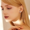 thumbnail image 2 of Pendientes Silvora Dainty con piedras preciosas para mujer, plata de ley, corazón infinito, regalo de joyería para cumpleaños o Navidad, 2 of 7