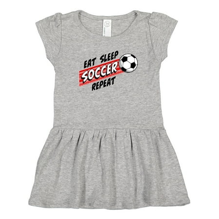 

Inktastic Eat Sleep Soccer Repeat Gift Toddler Girl Dress
