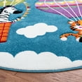 thumbnail image 3 of SAFAVIEH Carousel Kids Fun in Hot Air Balloon Area Rug, Blue/Green, 3' x 3' Round, 3 of 10