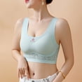 thumbnail image 4 of Eashery Bras for Women Comfort Wireless Bra Comfortable Women'S Cotton Underwear Women Bra Green L, 4 of 5