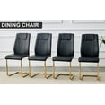 thumbnail image 2 of Dining Living Room Chairs Upholstered Chair with Metal Legs,  Modern Meeting  Side Chairs with Faux Leather Padded Seat, for Kitchen, Meeting Room, Living, Bedroom, Dining Room, Set of 4, 2 of 7