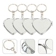 thumbnail image 2 of 4pcs mini espejo de corazón llavero plegable espejo de metal espejo de metal adorno de colgante, 2 of 7