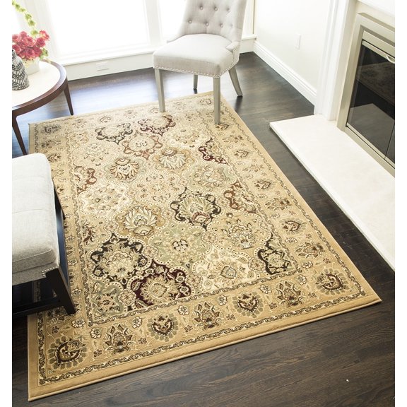 Rugs America Vista P108-BER Panel Berber Oriental Traditional Pink Area Rug, 2'x2'11"