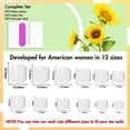 thumbnail image 5 of Press on Toenails Short Fake Toe Nails Press on Square Toe Acrylic Nails for Toes Press on Nails White French Tip Toe Nails Glue on Natural with Rhinestones Fake Nails for Toes in 24 PCS, 5 of 5