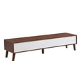 thumbnail image 4 of TV Stand, 63 Inch Entertainment Center with 3 Drawers Adorned with Embossed Patterns for TV up to 65+ inch, TV Console Table for Living Room, Bedroom, Office(Brown), 4 of 9