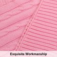 thumbnail image 3 of Flxxie Soft Cotton Cable Knitted Blanket Simple yet Quality Look, Twin 60" x 80", Pink, 3 of 5